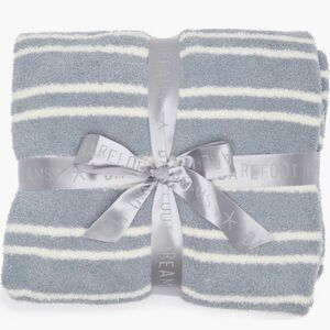 NWT Barefoot Dreams CozyChic Double Striped Winter Soft Blanket